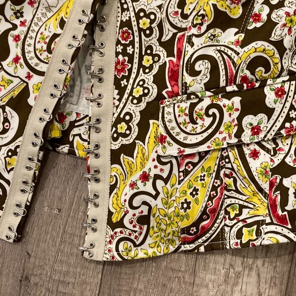 Women's Etcetera Long Sleeve Tailored Paisley Print Jacket - Size 6 - Picture 3 of 6